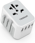 TESSAN Travel Plug Adapter Worldwide 4 USB + 1 AC. EU, USA, UK, Thailand, Australia.