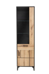 Vitrina Liveo S-Line SL05, kairinė, be led ap&scaron;vietimo, juoda/ruda