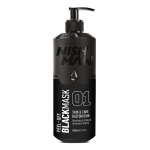 Nulupama juoda veido kaukė Nishman Black Peel-Off Face Mask vyrams, 200 ml