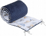 Mink&scaron;ta kūdikio lovytės apsauga Babymam 180x30, mėlyna