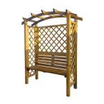 Medinė arka su suoliuku Pergola, 160x70x190 cm