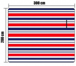 Turistinis kilimėlis Carruzzo L19D1, 300x200cm, įvairių spalvų