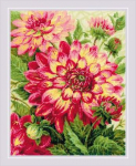 Siuvinėjimo kryželiu rinkinys Dahlias RIOL1968