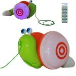 Interaktyvus vaiki&scaron;kas &scaron;viečiantis muzikinis žaislas Sraigė Halpix Snail Pull Along Toy