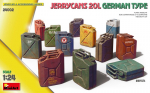 Klijuojamas Modelis MiniArt 24002 Jerrycans 20L German Type 1/24