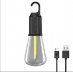LED kempingo lempa, juoda