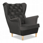 "Carol" fotelis "Scandinavian Family Furniture" persipynęs atlo&scaron;as grafitinis