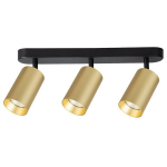 Trijų lempų lubų &scaron;viestuvas Pipe Spot GU10, auksinis