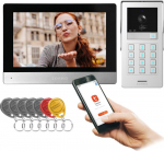 Wifi vaizdo domofonas 8" Full Hd, Tuya, su kodu ir Rfid