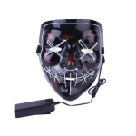 &Scaron;viečianti LED helloween kaukė, balta