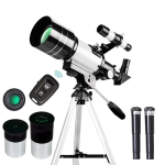 Teleskopas astronomams 300 mm. Ne&scaron;iojamas teleskopas Diafragma 70 mm Refraktorius.