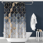 Bathroom accessories,Marble Pattern Bathroom Curtain Waterproof Shower Curtains Geometric Bathroom Screen Printed Curtain for Bathroom Gift,