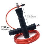 Jumping ropes,Jump Rope for Men and Women - Adjustable, Cross Training, Boxing. PU sweatband jump rope,red
