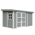 PREMIUM kokybės sodo namelis Timbela - M939B, 8.68 m&sup2; - A231x248x412 cm - Be grindų ir &scaron;oninės sienos - su dažų rinkiniu CAVERN STEEL