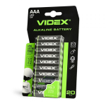 Baterijos Videx AAA &scaron;arminės, 1,5V, 1200mAh, 20 vnt.