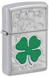 Žiebtuvėlis Zippo 24699 Clover High Polish Chrome Design