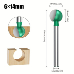 1-7 vnt. 3mm 6mm Kotas Rutulinė Formavimo Freza, Medžio Drožybos Poliravimo Galvutė, 6*14mm