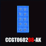 CNC tekinimo plok&scaron;telės metalo apdirbimui, 10 vnt., CCGT060208-AK