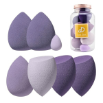 7 vnt. makiažo kempinėlių rinkinys Gold Dust, violetinės