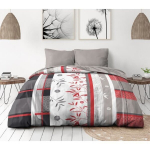 Microfiber bedding set - HOME LINGE PASSION - SHIZUOKA - Cover 220 x 240 cm + 2 pillowcases 63 x 63 cm - Blue