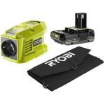 Travel Kit - RYOBI - 21 W Solar Panel + RY18BI150B-0 Transformer / Charger + 1 lithium battery + 18 V 2.0 Ah