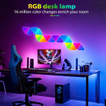 Led žaidimų sieninis &scaron;viestuvas, 3 vnt. rgb i&scaron;maniosios led panelės trikampiai rgbic panelės žaidimų dekoravimo sieninis &scaron;viestuvas muzikos sinchronizavimo dekoravimo sieninis ap&scaron;vietimas žaidėjų kambario dekoravimui modulinė lempa žaidimų įrangai ti ...