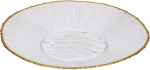 Home & Styling stiklinė desertinė lėk&scaron;tė su auksiniu apvadu Datura, 21 cm