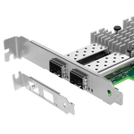 Euqvos Pcie ethernet tinklo plok&scaron;tė, skirta Intel X520-da2 82599es chipset Pcie 2.0 x8 10gb dviejų prievadų Sfp+ Lan kortelei, palaikanti Windows Server/windows/linux/vmware/esx