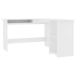 Kampinis stalas, baltas, 120x140x75cm, mediena, L formos CFE7510990