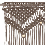 Užuolaida, taupe spalvos, 140x240cm, medvilnė, makrame stilius CFE4064839