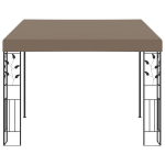 Prie sienos montuojama pavėsinė, taupe spalvos, 3x3x2,5m CFE81196