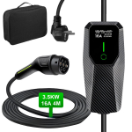 Laidai elektromobilių krovimo stotelėms JUNSUN 3.5 kW Type 2 6-16A 230V-380V IP65 EV EU CEE 1 Vienfazis Wallbox