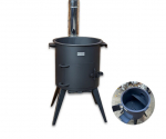 Krosnelė kazanui 12 L su kaminu Premium Kalmetal 3 mm