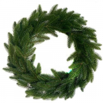 Kalėdinis vainikas classic green 100% pe, 50 cm