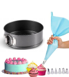 Winder Home apvali torto kepimo forma 18 cm + silikoninis konditerinis &scaron;virk&scaron;tas