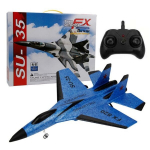 RC nuotolinio valdymo lėktuvas su valdymo pulteliu SU-35 FX620, mėlynas