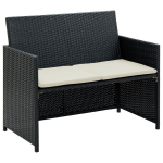 Dvivietė sodo sofa su pagalvėlėmis vidaXL , pilka
