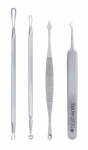 Rinkinys BrushWorks Blackhead & Blemish Remover Tool 4 vnt