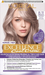 Plaukų dažai L'Or&eacute;al Paris Excellence Cool Creme, 8.11 Ultra &Scaron;viesi pelenų atspalvio blondinė