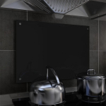 vidaXL virtuvės sienelė 70x50 cm, juoda