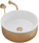 Praustuvas REA Helen Slim white/gold