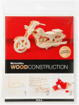 3D dėlionė - Vintažinis motociklas - Medis - 19 x 9 x 9 cm - Lengvas surinkimas užfiksuojant
