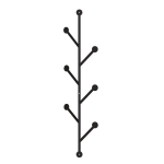 Drabužių kabykla Kalune Design 776, juoda