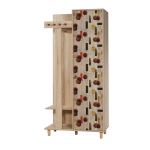 Prie&scaron;kambario komplektas Kalune Design 869(IV), tamsiai raudonas/ąžuolo spalvos