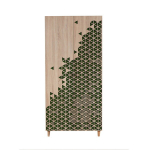 Spinta Kalune Design Wardrobe 869 (IV), 90 cm, ąžuolo spalvos/žalia