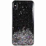 Blizgantis dėklas su blizgučiais Samsung Galaxy S21+ 5G Star Glitter, juodas