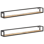Sieninės lentynos, 2 vnt, 160 cm, rudos