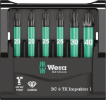 Antgalių rinkinys Wera Bit-Check 6 TX Impaktor 1, 6 dalių