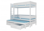 Dviauk&scaron;tė lova ADRK Furniture Etapo 80x180cm, balta