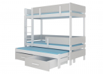 Dviauk&scaron;tė lova ADRK Furniture Etapo 90x200cm, balta/pilka